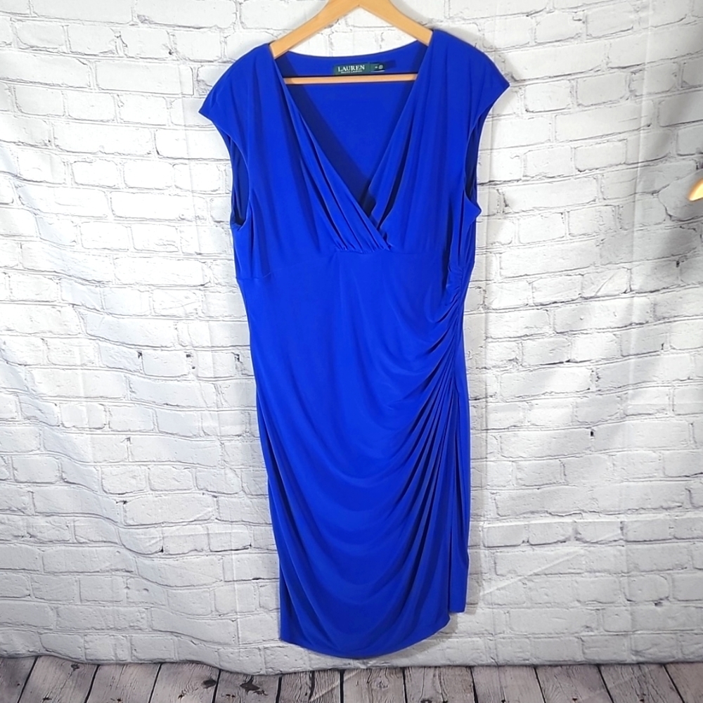 Lauren Brilliant Blue Cocktail Dress